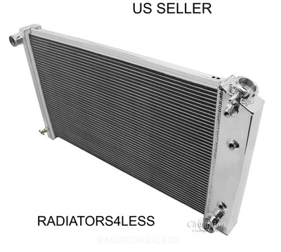 冠军 4 ROW 铝制收音机 PONTIAC TEMPEST LEMANS BUICK 电动 28 核心 — 第 1/2 张图片