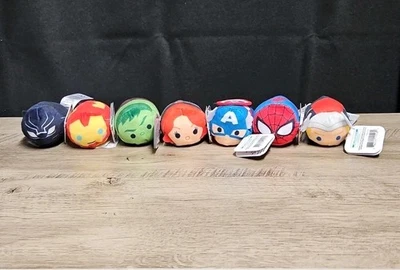 Marvel Tsum Tsum Stuffed Animal Plush Set 3" Minis New with Tags Set Of 7 - Image 1 of 4