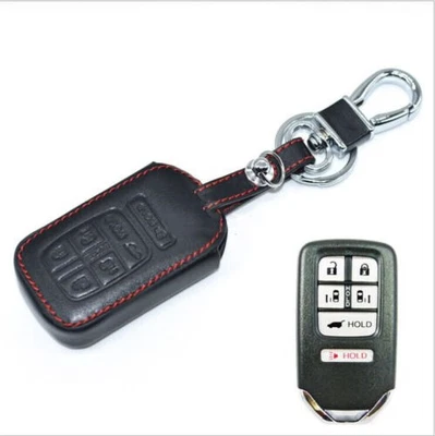 Fit Honda 2006-2023 Odyssey 4-7 Button PU Leather Remote Key Fob Bag Cover Case — 第 1/4 张图片