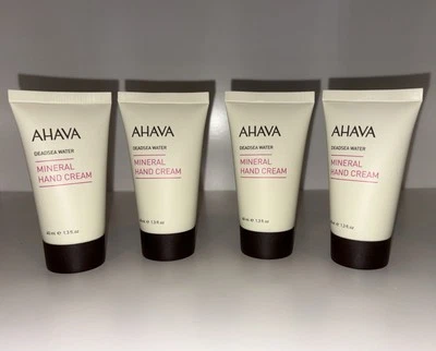 4 cremas de manos minerales para agua de Deadsea AHAVA tamaño de viaje 40 ml/1,3 oz cada una   Foto 1 de 2