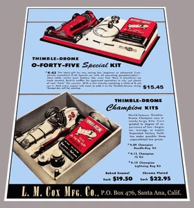 THIMBLE-DROME TETHER CAR KITS - AN ADVERTISEMENT - Picture 1 of 1