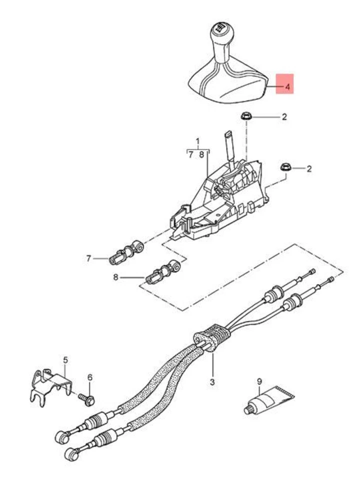 Perilla de palanca de cambios genuina PORSCHE 911 Boxster Carrera Cayman negra 99742407504FPH Foto 1 de 1