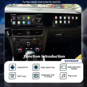 Autoradio für Audi Q5 2009-2017 21" Dual Screen GPS Co-Driving Screen Carplay - Picture 1 of 9