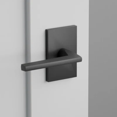 Juego de palanca de puerta de paso Emtek para diestros aceite frotado bronce helios rectangular Foto 1 de 4