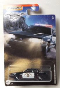 Matchbox 1993 Ford Mustang LX SSP CHP California Highway Patrol black - Picture 1 of 1