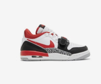 Air Jordan Legacy 312 Low Fire Red White Sneaker, Size 6Y CD9054-160 - Image 1 of 4