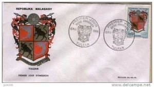 MADAGASCAR Série Armoiries: blason TULEAR. Enveloppe 1er jour, FDC -15/05/1964 - Imagen 1 de 1