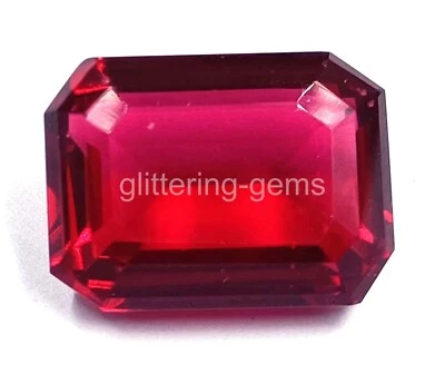Natural Red Ruby 25.5 Ct Emerald Cut Certified Loose Gemstone 5AIH - Image 1 of 4