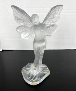 Lalique Chrysalide Fairy Clear & Frosted Crystal 9.7" Tall Mint Signed / Label - Picture 1 of 9