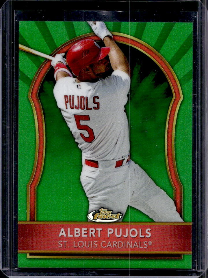 2011 Topps Finest Albert Pujols Green Refractor #182/199 Cardinals
