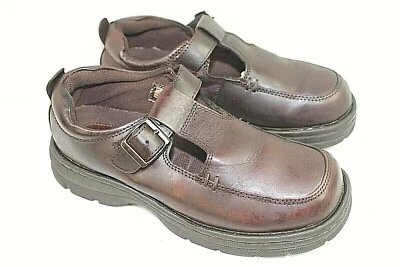 FADED GLORY women or girl Mary Jane style shoe size 6.5 M leather Upper brown   - Image 1 of 4