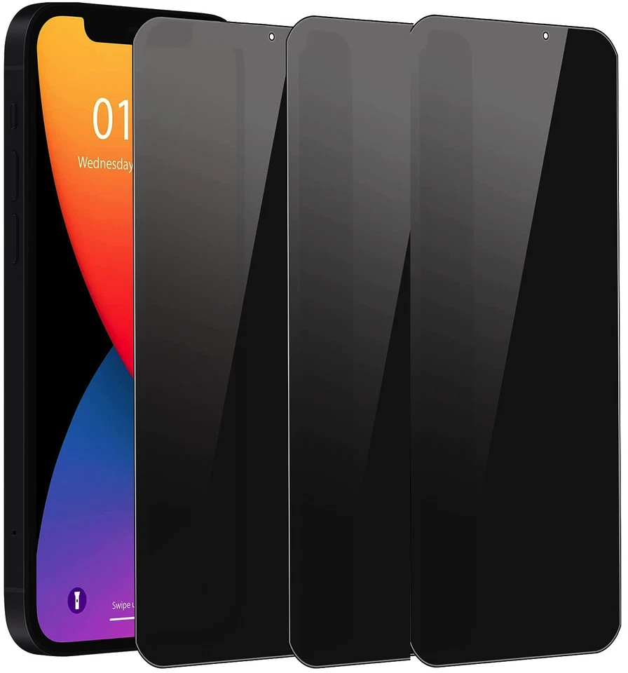 Venta al por mayor Protector de pantalla templado de privacidad para iPhone 17/16/15/14/13/12/11 LOTE Foto 1 de 4