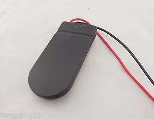 CR2032X2 Button Coin Cell Battery Holder Case Box with on/off Switch Wire Lead - Picture 1 of 6