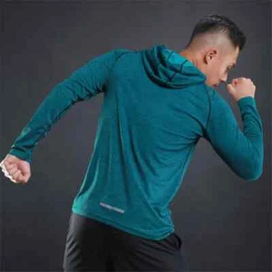 Quick Dry Kompression Sport Shirts Herren Laufen T-Shirts Training Hoodies - Bild 1 von 27