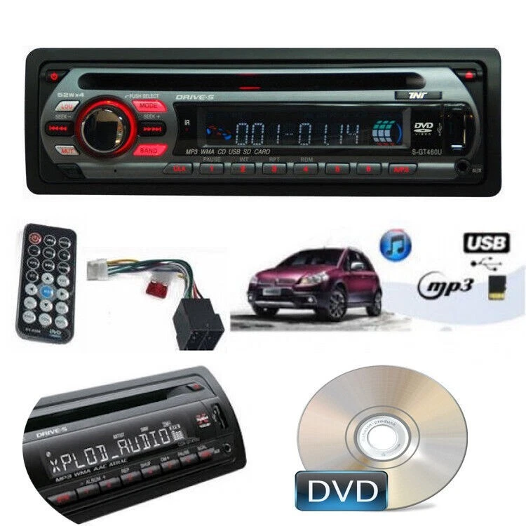 AUTORADIO FM STEREO PER AUTO SLOT USB CD AUX MP3 WMA SD FRONTALINO RIMOVIBILE - Immagine 1 di 1