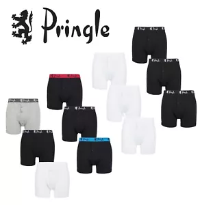 Mens Boxer Shorts - Classic Button Fly Front in Soft Cotton in a 3 Pack- Pringle - Picture 1 of 12