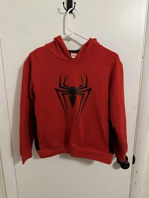 Sudadera con Capucha Marvel Spider-Man Roja y Negra Niños Grande Excelente Estado Foto 1 de 4