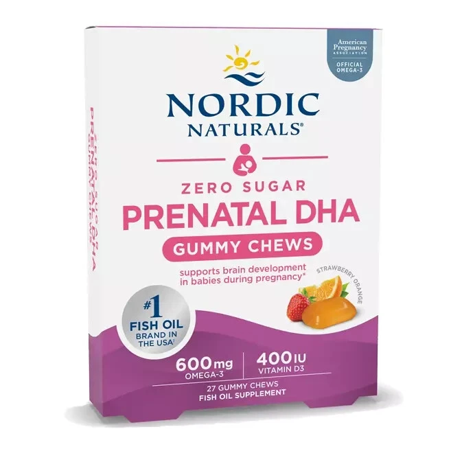 Nordic Naturals ~ Zero Sugar Prenatal DHA Fresa Naranja 27 Gomoso Masticable Foto 1 de 1
