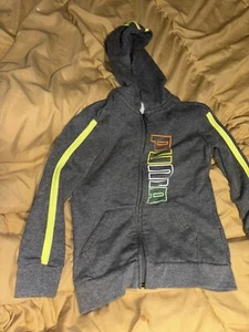 PUMA Jacket Kids Size 6 Gray Full Zip Long Sleeve Activewear Kids Jacket - Picture 1 of 2