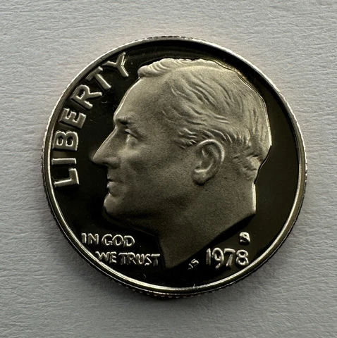 1978-S Roosevelt Proof 10cent Dime from US Mint Set Cover