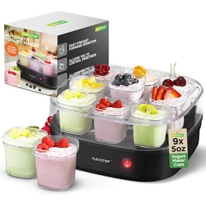 NutriChef Automatic Yogurt Maker with Lids for Instant Storage - Picture 1 of 7