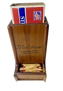 Vintage Wood Matches Holder Speculator NY Adirondack Mts Box of Matches - 1970's - Picture 1 of 8