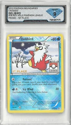 2012 Pokémon Boundaries Crossed DELIBIRD #38/149 League 1st Place 💎 DSG 9 Mint - Image 1 of 2