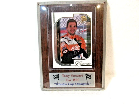 Tony Stewart Car #20 Winston Cup Champion Nascar Contender Plaque - New Sealed Cover