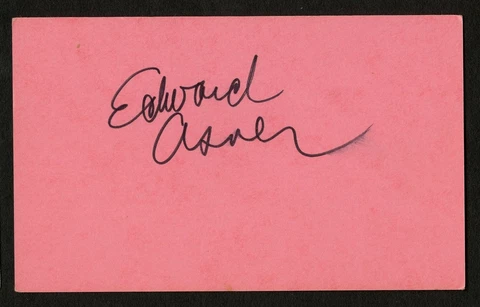 Edward Asner d2021 signed autograph Vintage 3x5 Hollywood Mary Tyler Moore Show Cover