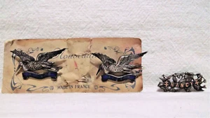 Dos pasadores de solapa de cigüeña Alsacia vintage de Francia más elegantes - Imagen 1 de 7