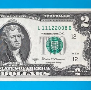 November 7, 1972 / 11 July 1972 (L 11071972 K) BIRTHDAY $1 One Dollar Bill *UNC* - Picture 1 of 4