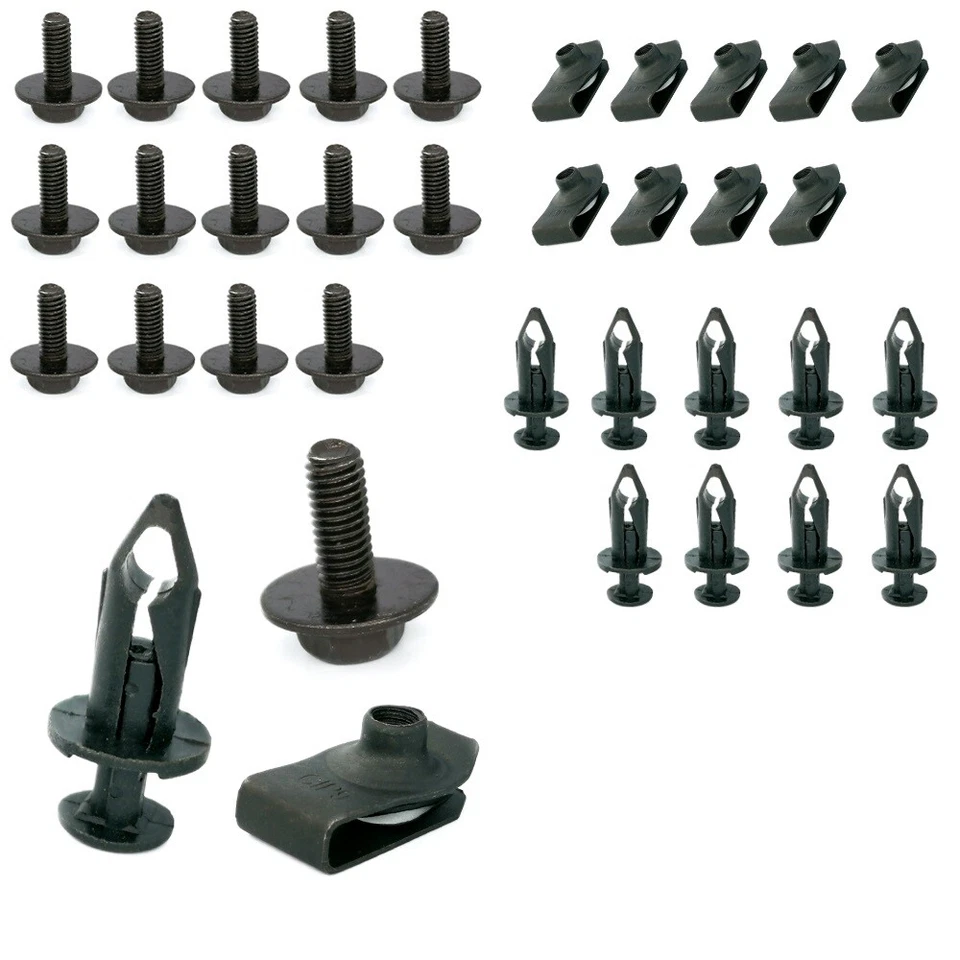 Caneca média automática 35x clipes de para-choque automático corpo parafuso extrudado porca em U para Nissan Infiniti - Imagem 1 de 4