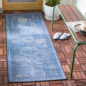 Safavieh Indoor / Outdoor Blue / Natural Area Rugs - CY1906-3103 - Picture 1 of 17