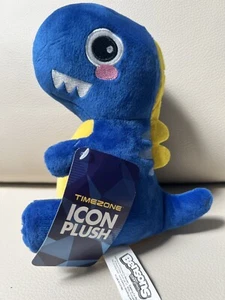 TIMEZONE Blue DINOSAUR Plush Toy BENSONS TRADING 20CM T Rex - Picture 1 of 1