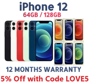 Apple iPhone 12 All Colours 64GB / 128GB 5G Pristine A+ with Apple Box 100%BH - Picture 1 of 11