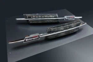 LED Seitenblinker Schwarz Rauch Blinker für BMW LCI E46 r Limousine Touring 01- - Afbeelding 1 van 1