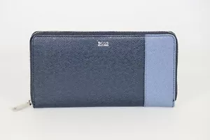 Cartera de mujer HUGO BOSS, cuero, azul oscuro - Imagen 1 de 3
