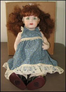 1989 Reproduction JDK 237 Porcelain Bisque Doll Made Germany signed PM 18.5 inch - Picture 1 of 12