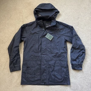 Orvis Pursell Waterproof Jacket Mens Sz M Blue Stowaway Hood NWT - Picture 1 of 15