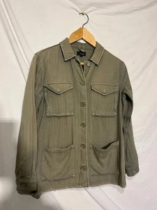 Women’s Vintage Khaki Topshop Miltary Jacket Size 8 Button up - Picture 1 of 12