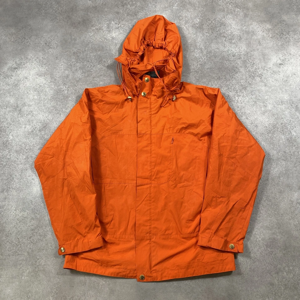 Lauren Ralph Lauren Rain Jacket Womens Medium Full Zip Hooded Coat, Orange - Image 1 of 4