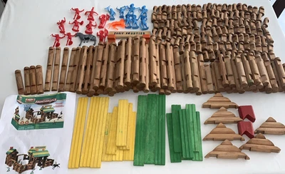 Ideal Frontier Wood Logs toy 268 Piece Classic Construction Set Lincoln  - Image 1 of 4