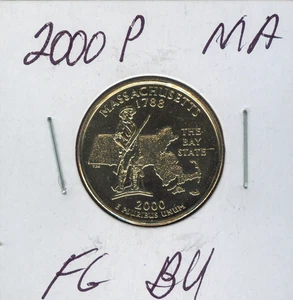 2000 Massachusetts Quarter BU - Picture 1 of 2
