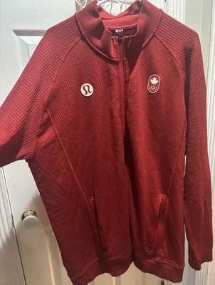 Lululemon Canadian Olympic Full Zip Tech Knit Track Jacket Wool/Nylon Blend 4XL - Image 1 of 4