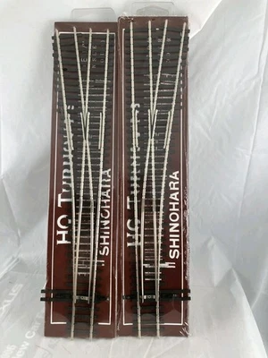 Shinohara (2) HO Code 100 #6 Turnouts, NS, 1 LH and 1 RH, NOS, Sealed - Image 1 of 4
