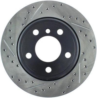 StopTech 127.34061R Sport Cross-Drilled & Slotted Disc Brake Rotor for X5 Foto 1 de 2