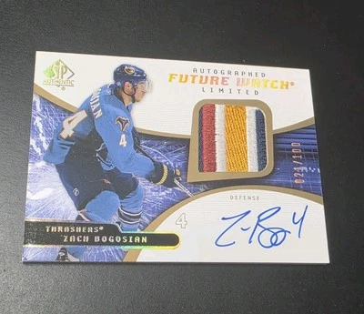 2008-09 SP подлинный #192 Zach Bogosian будущее часы RC дебютант авто нашивка /100 - Изображение 1 из 3