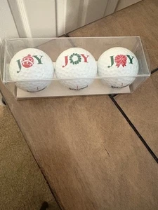 Vintage Christmas Joy Logo Spalding Golf Balls - Foto 1 di 6