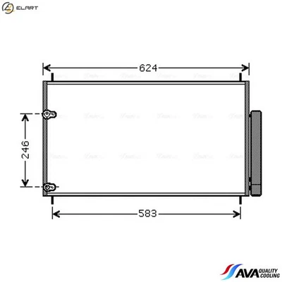 CONDENSER AIR CONDITIONING TOA5405D FOR TOYOTA COROLLA/QUEST/ALTIS/iM VERSO 1.3L - Image 1 of 4
