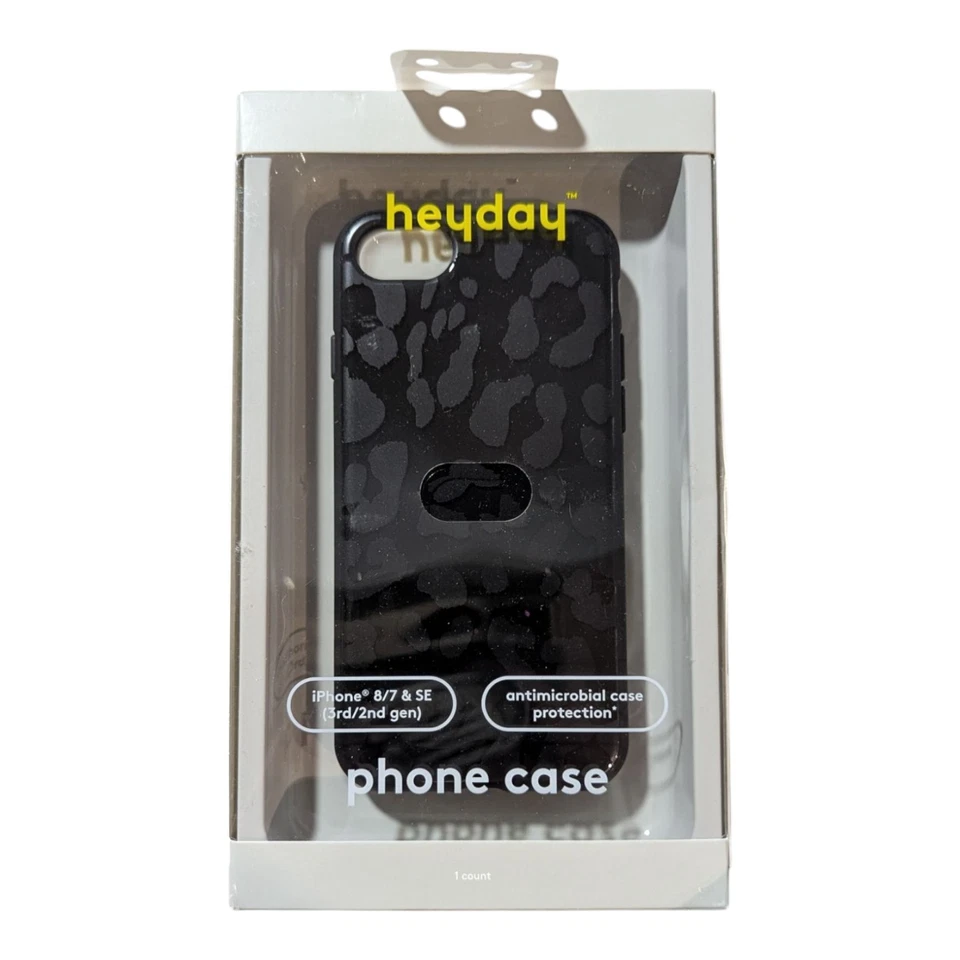 K6. Heyday Phone Case For Apple iPhone 8/7 & SE (3rd & 2nd Gen) - Black Cheetah - Image 1 of 1